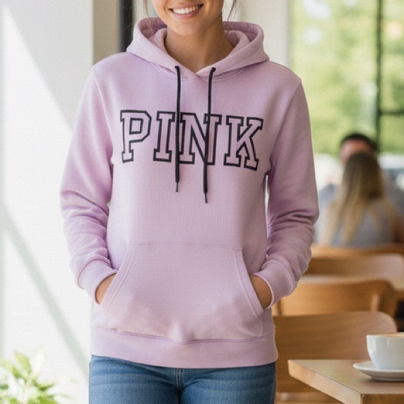 VICTORIAS SECRET PINK Y2K Women’s Everyday Lounge Pullover Hoodie - Picture 2 of 9